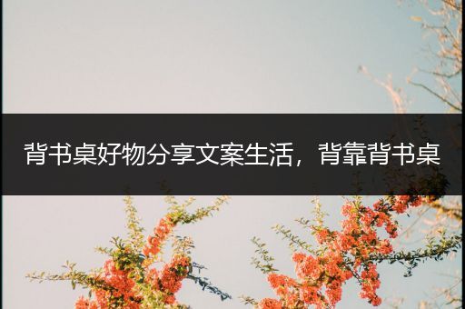 背书桌好物分享文案生活，背靠背书桌